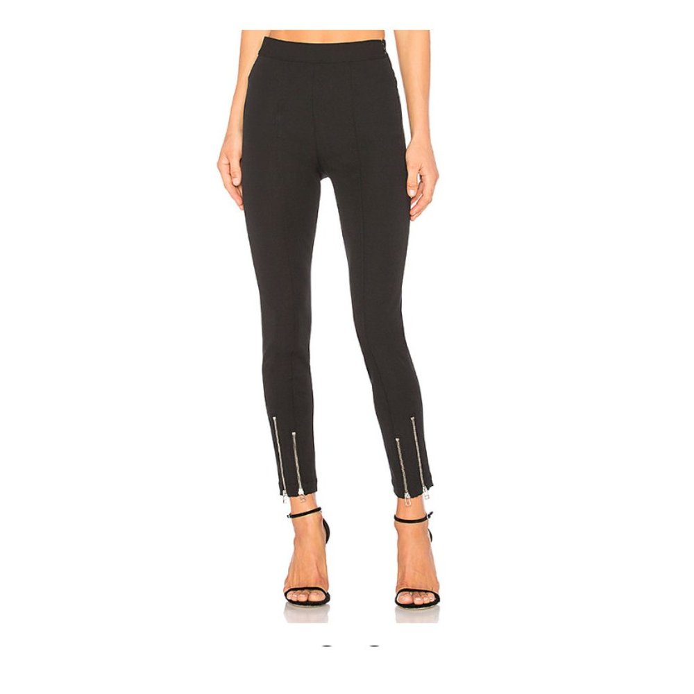 ALEXANDER WANG Zip Ankle Pant Black Stretch Skinny